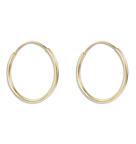 Small 8-16mm Gold on Sterling Silver Hoop Sleeper Earrings - Studio  Jewellery US